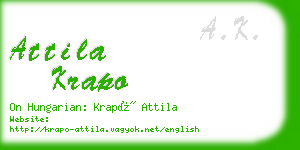 attila krapo business card